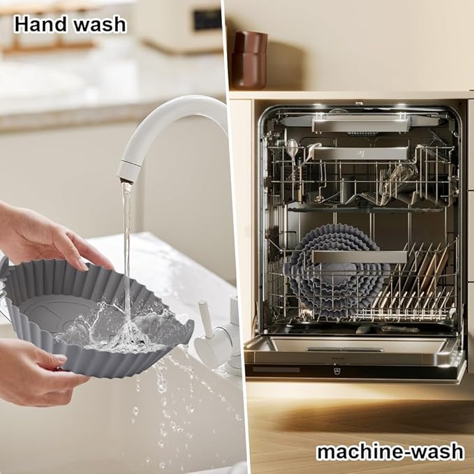 6 Piezas bandeja de silicona para freidora de aire ( colores variado ) - additional image 4