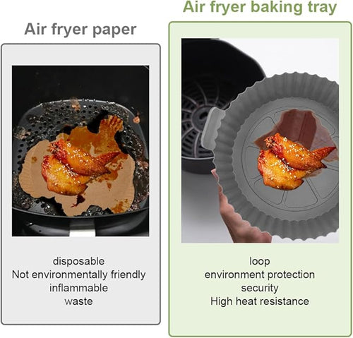 6 Piezas bandeja de silicona para freidora de aire ( colores variado ) - additional image 1