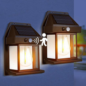 Lámpara solar exterior con sensor de movimiento