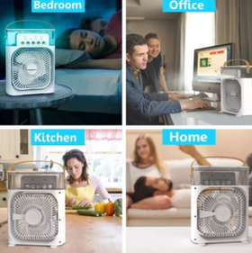 Ventilador humidificador de nebulización blanco