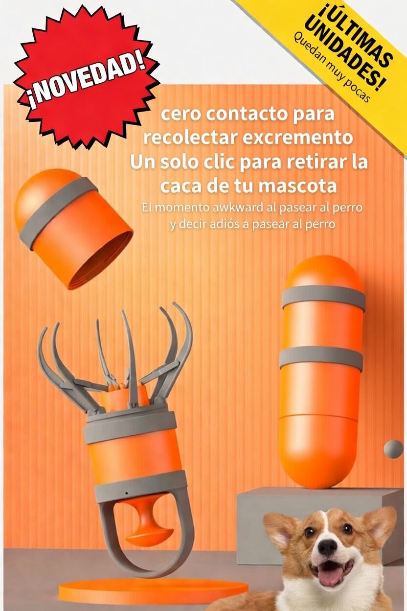 Recogedor de excrementos portátil para mascotas
