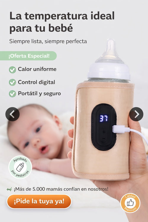 Calentador de Biberones Portátil USB – Leche Siempre Lista en Cualquier Lugar