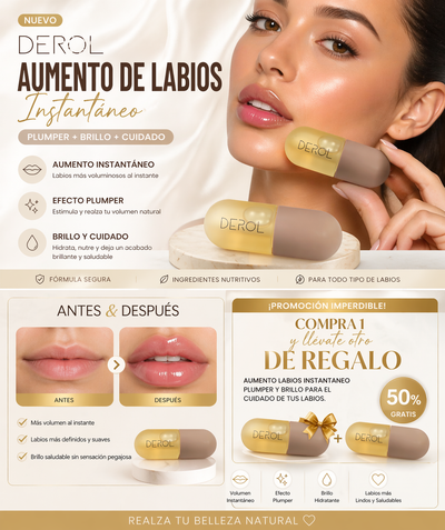 Aumento Labios Instantaneo , Plumper y brillo para el cuidado de los labios