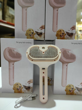 Cepillo de vapor para mascotas rosa