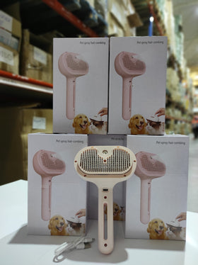 Cepillo de vapor para mascotas rosa