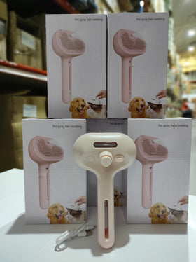 Cepillo de vapor para mascotas rosa